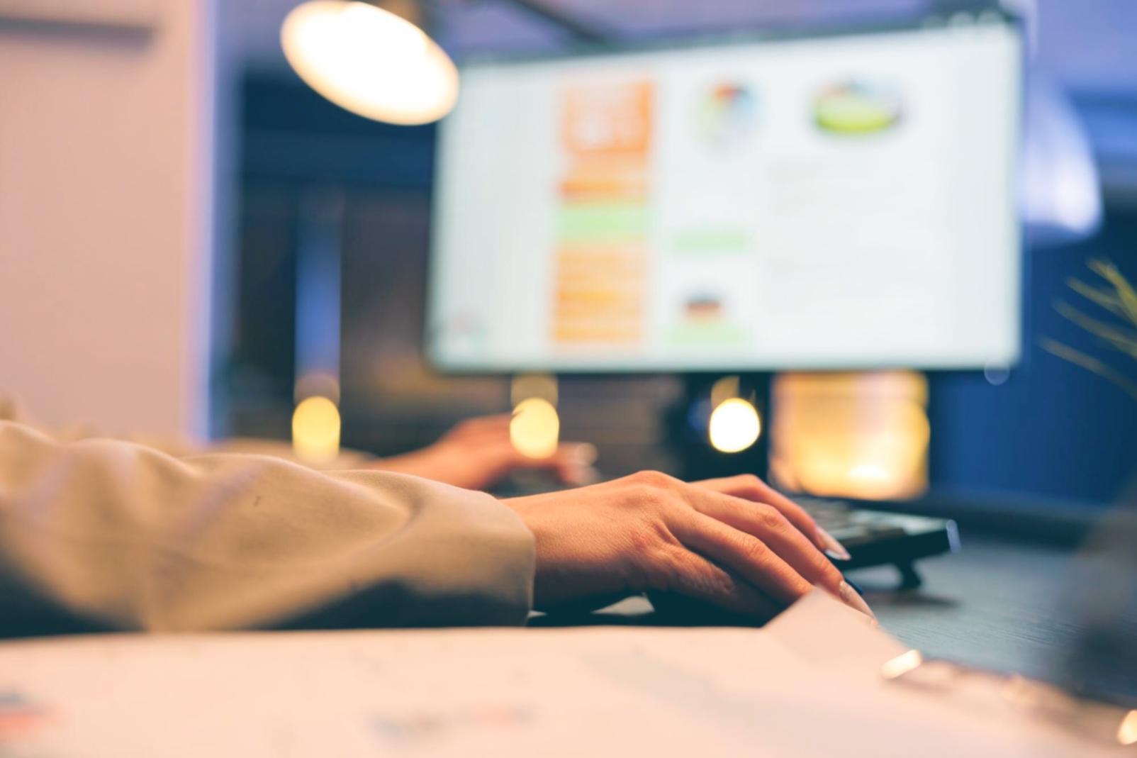 Team working on educational content